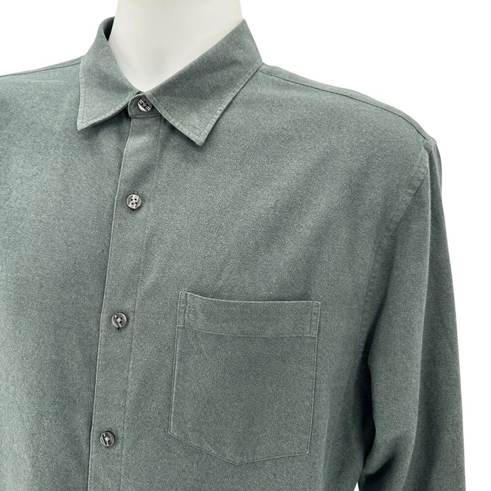 Bonobos Mens Medium Button Shirt Standard Fit Long Sleeve Green Cotton - Picture 2 of 5